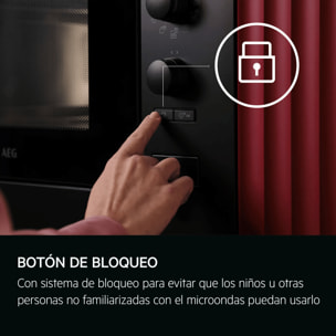 AEG Microondas de 800 W con función microondas y grill NMS5G20EB | Reacondicionado