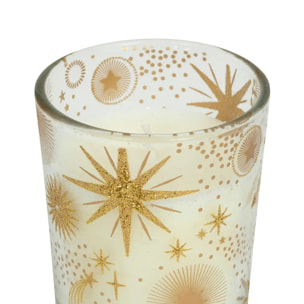 Bougie parfumée 60g encens verre décor étoile