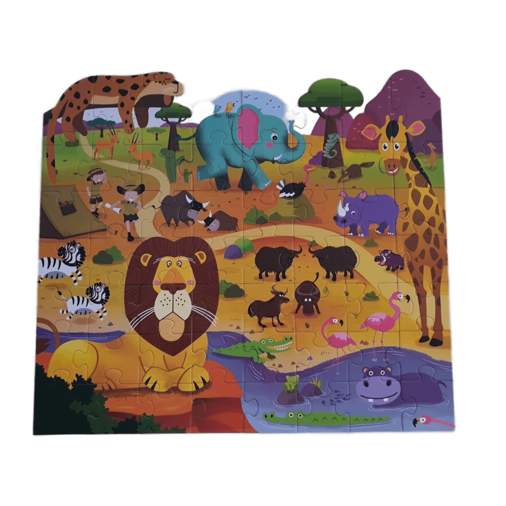 PUZLE DE COLOREAR Y MONTAR: EL HOGAR AFRICANO 56 pcs