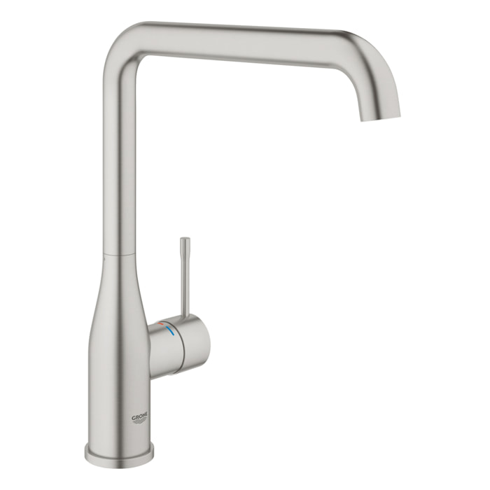 GROHE Mitigeur monocommande Evier Essence finition Supersteel (acier inox brossé)