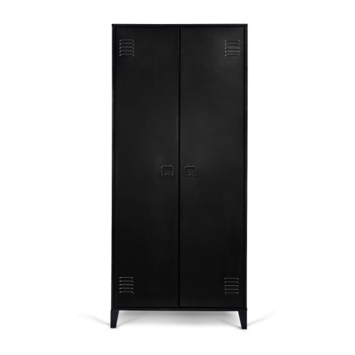 Armoire vestiaire 2 portes Storen en métal noir