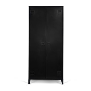 Armoire vestiaire 2 portes Storen en métal noir
