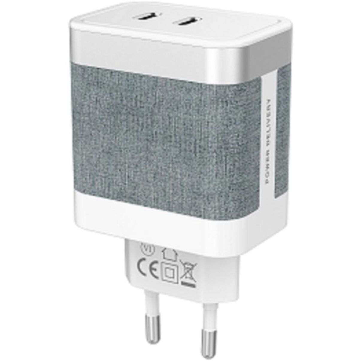 Chargeur ordinateur portable ADEQWAT 65W charge rapide 2 USB-C