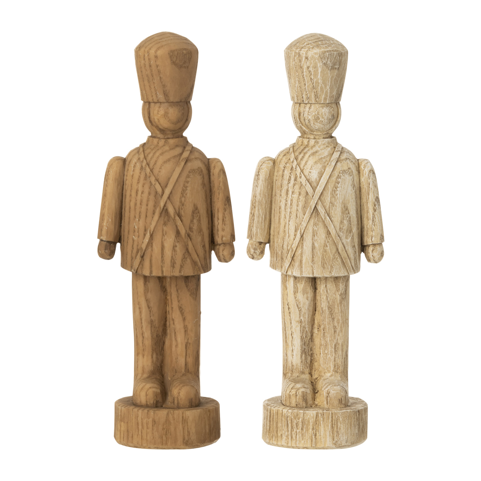 J-Line figurine Casse-Noisette Effet - bois/polyrésine - marron foncé/beige - medium - set de 2