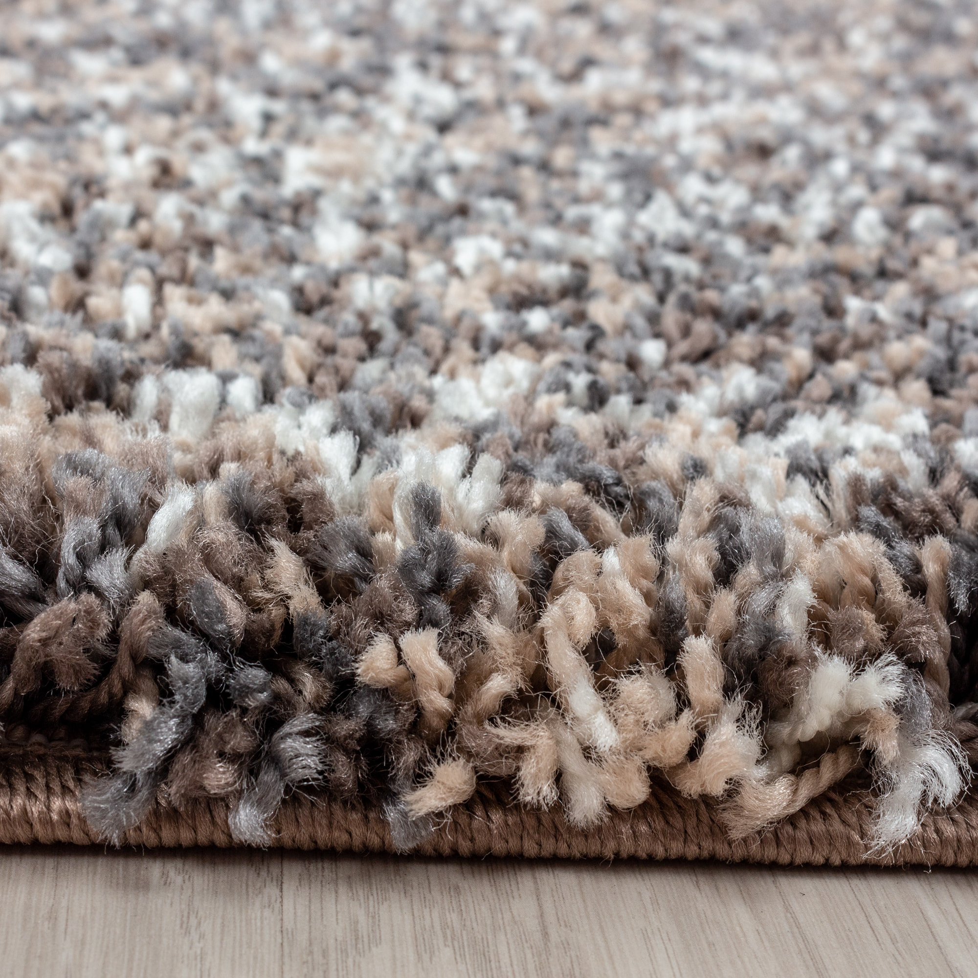 ENJOY - Tapis shaggy à poils longs taupe