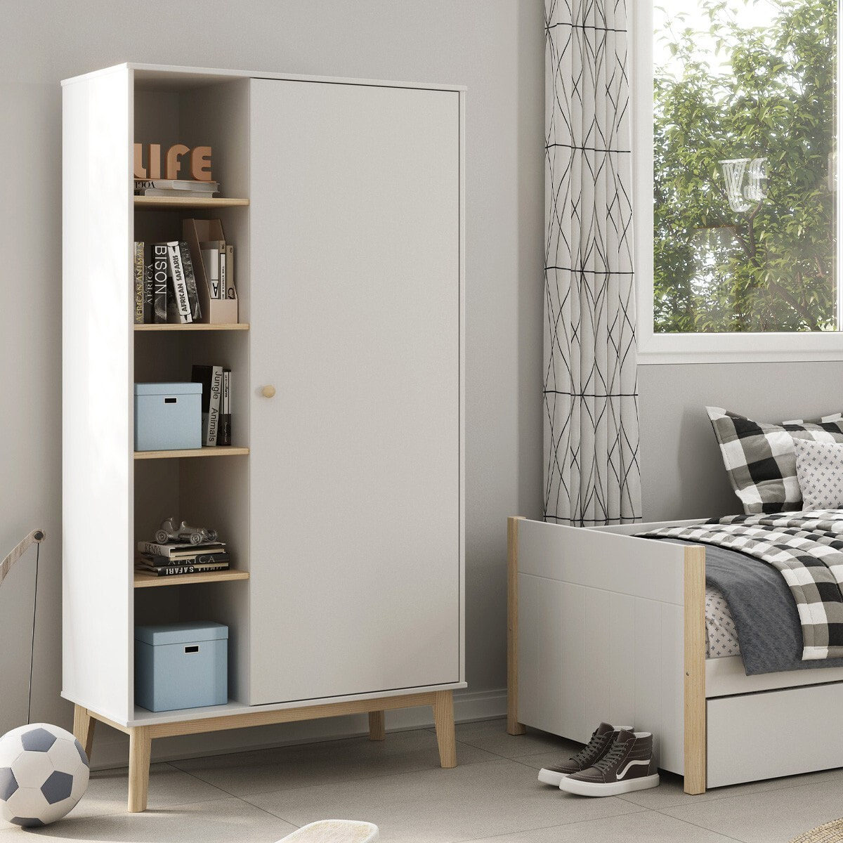 Armoire enfant 1 porte en bois - ELISE