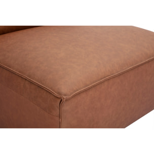 Module droit pour canapé en cuir marron SPLIT