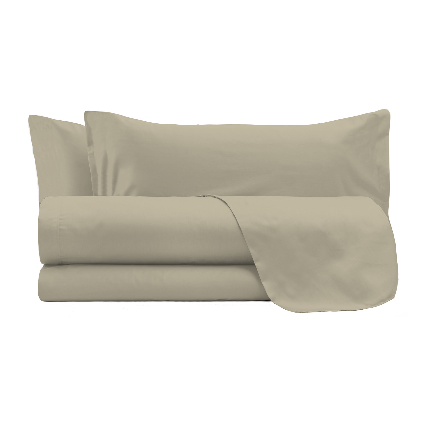 COMPLETO LETTO MAX COLOR, 100% Cotone, Made in Italy - TORTORA