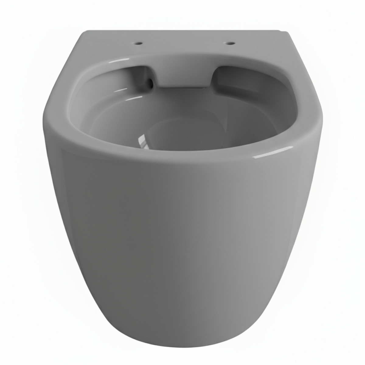 Coppia Sanitari Filomuro Parete Vaso WC Rimless Senza Brida Tornado Flush E Bidet Moderno In Ceramica Copriwater Chiusura Soft Close Grigio Opaco