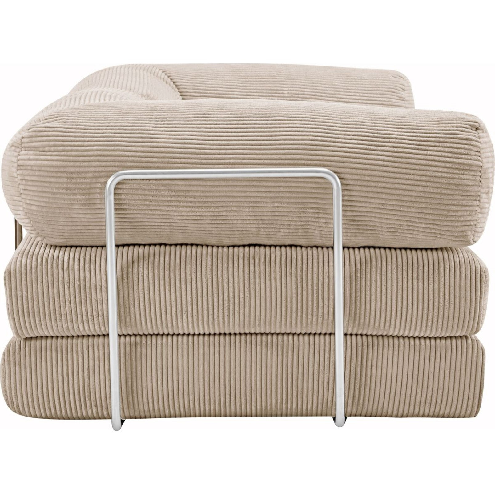 Canapé convertible compressé 3 places en velours côtelé - BUDDY
