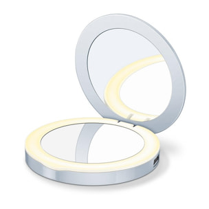 Miroir de poche à fonction Powerbank