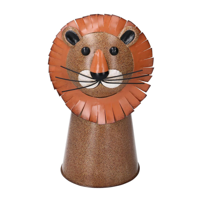 Portavaso in latta leone cmø20h30