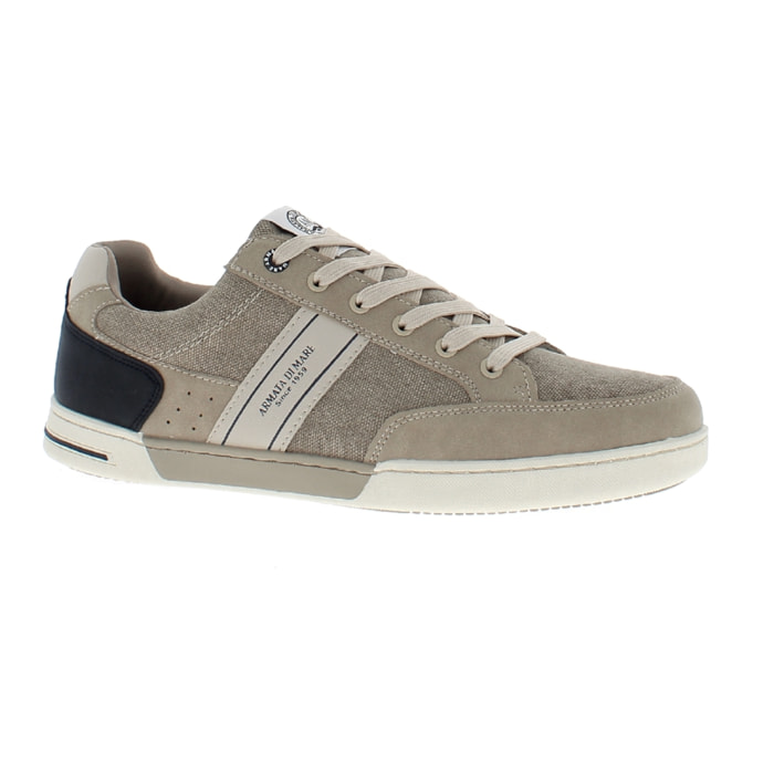 Armata di Mare Scarpe Uomo Sneakers Casual Stringate con Soletta Rimovibile in Memory Foam AMU S24M527 Beige