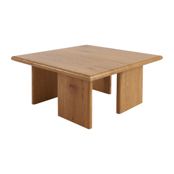 Table basse carré effet chêne