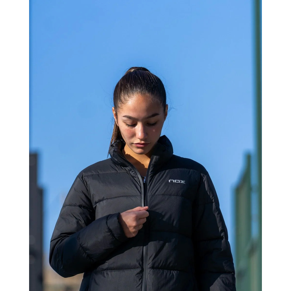 Chaqueta acolchada mujer TEAM negro