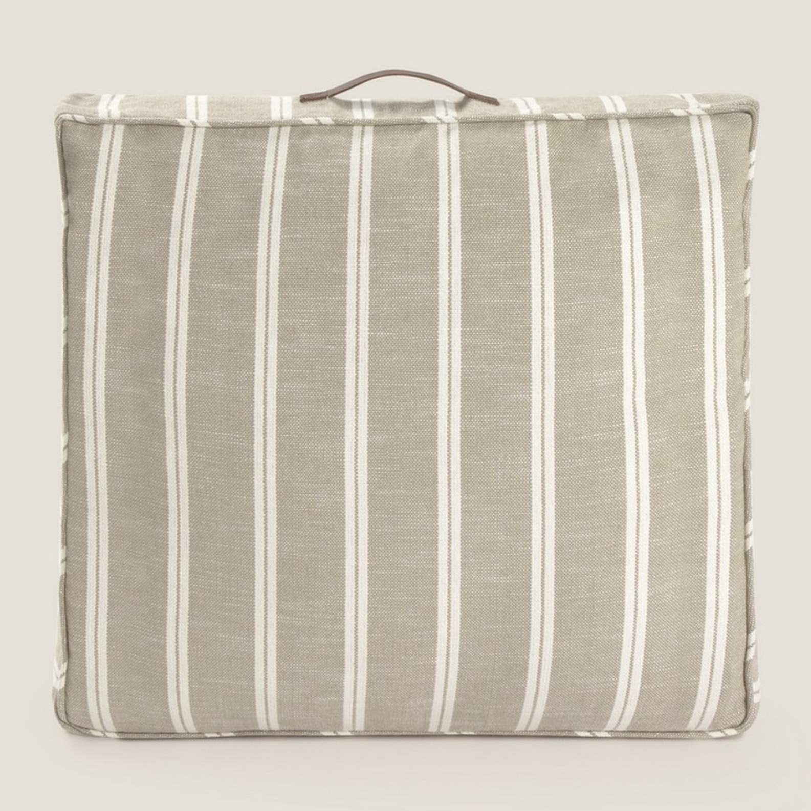 Funda de cojín chill out rayas Liri2 color marron beige Algodón
