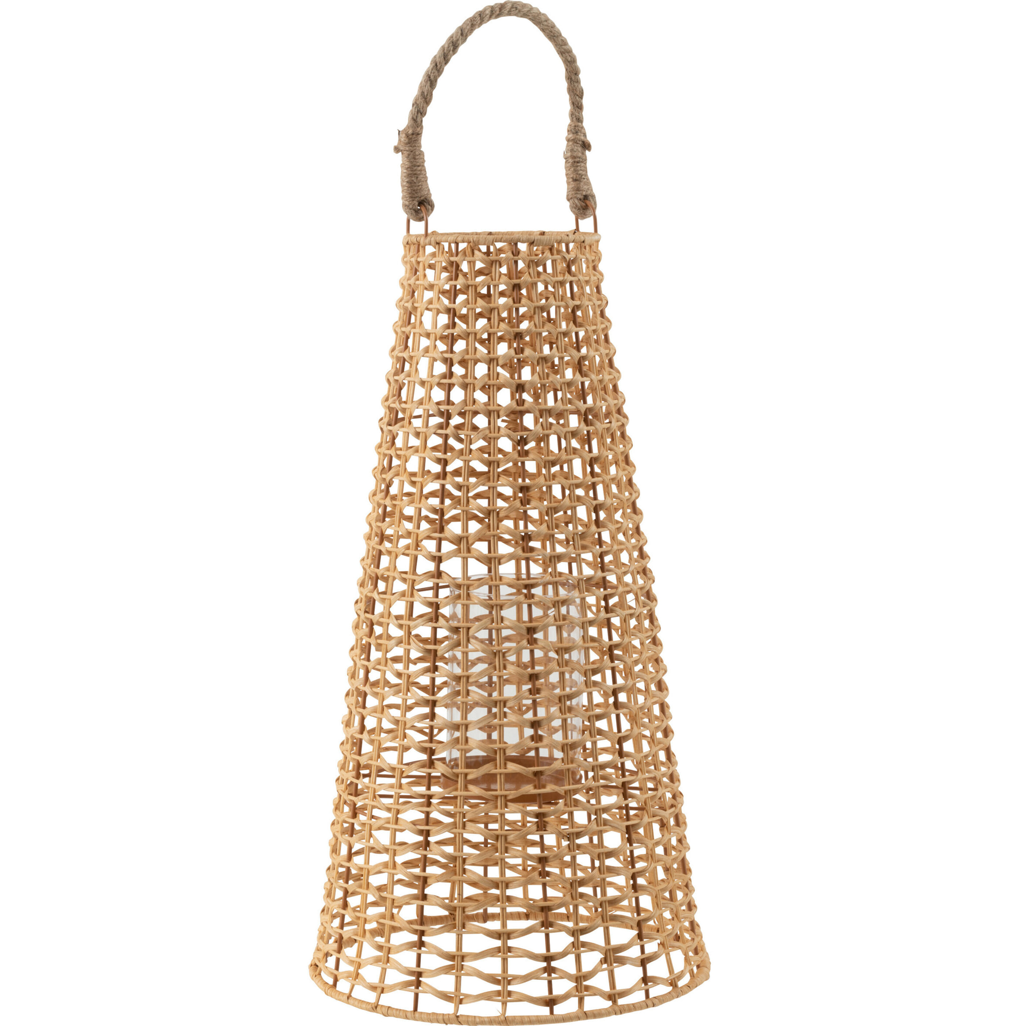 J-Line lanterne Anais - rotin - naturel - large