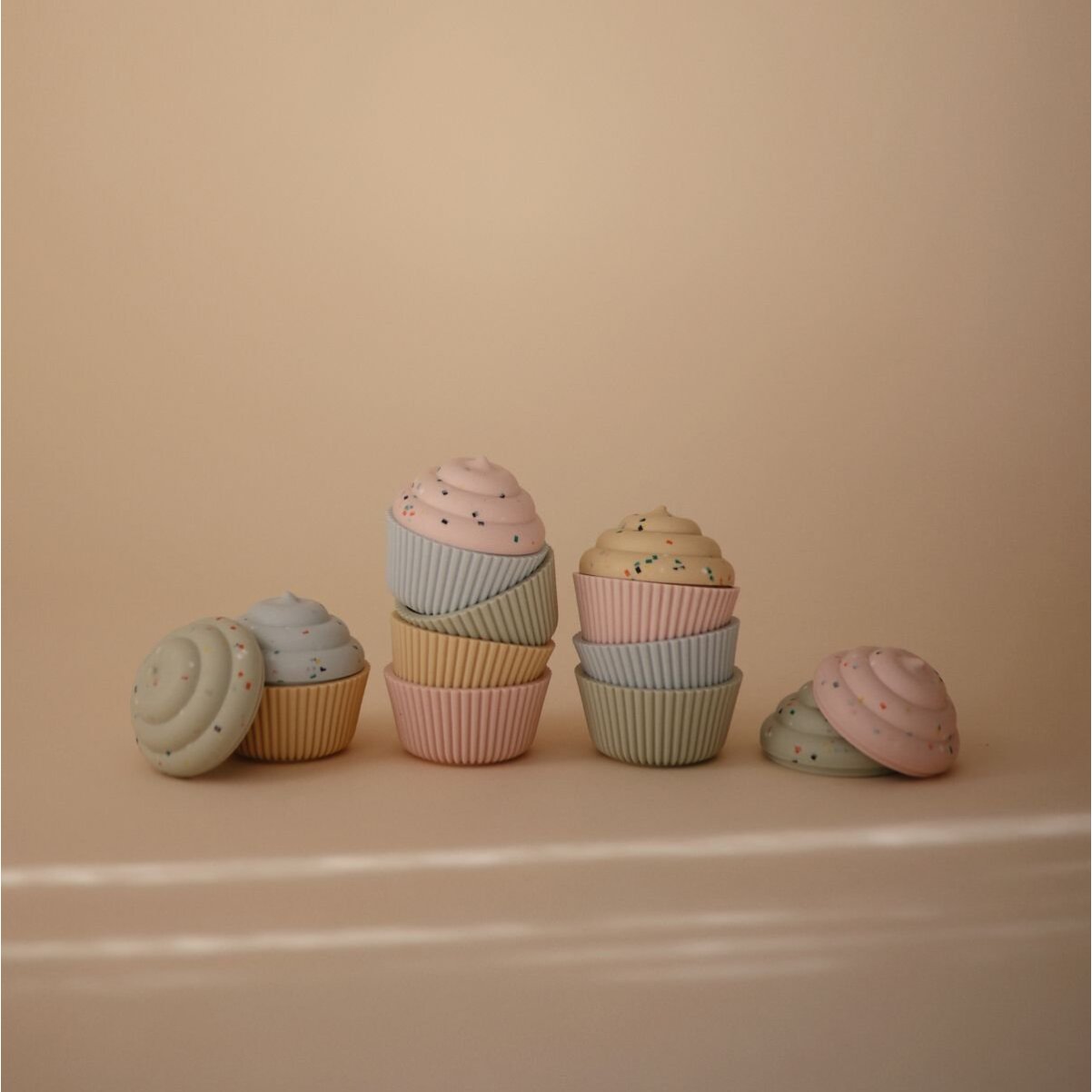 Mushie Pack 4 Pzas. Cupcakes Solid