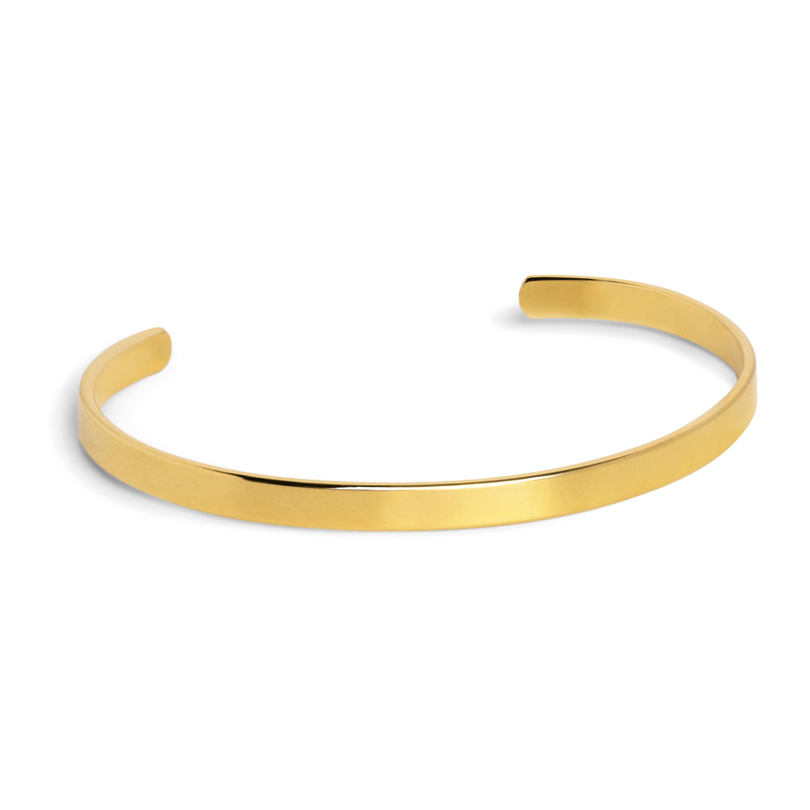 Brazalete Plate Acero Baño Oro