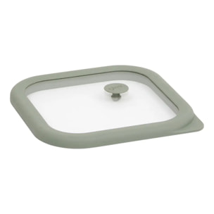 Boîte de conservation Siliglass carré 1,35L gris