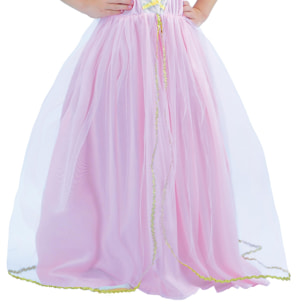 Abito Principessina Rosa Costume Carnevale Bambina