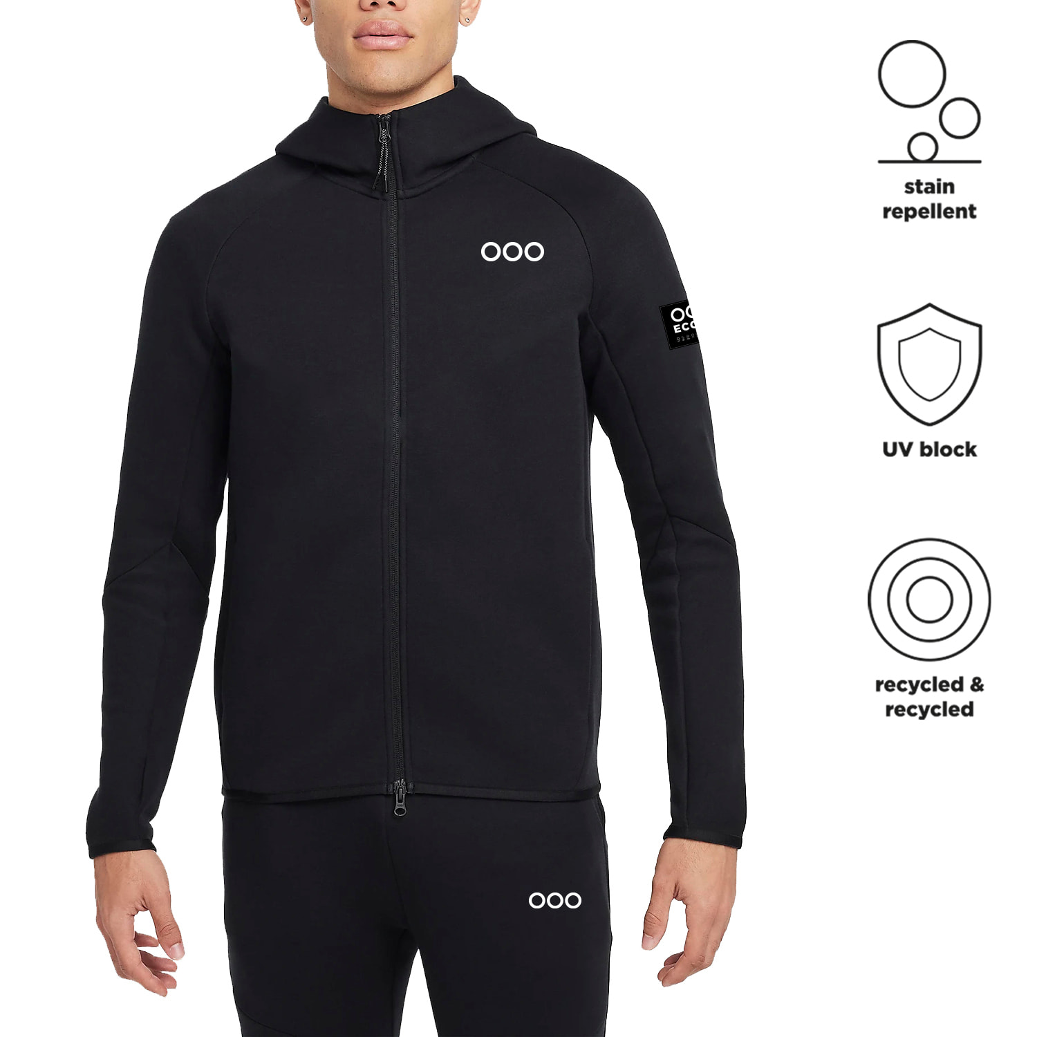 Sudadera ECOON modelo London en color Negro
