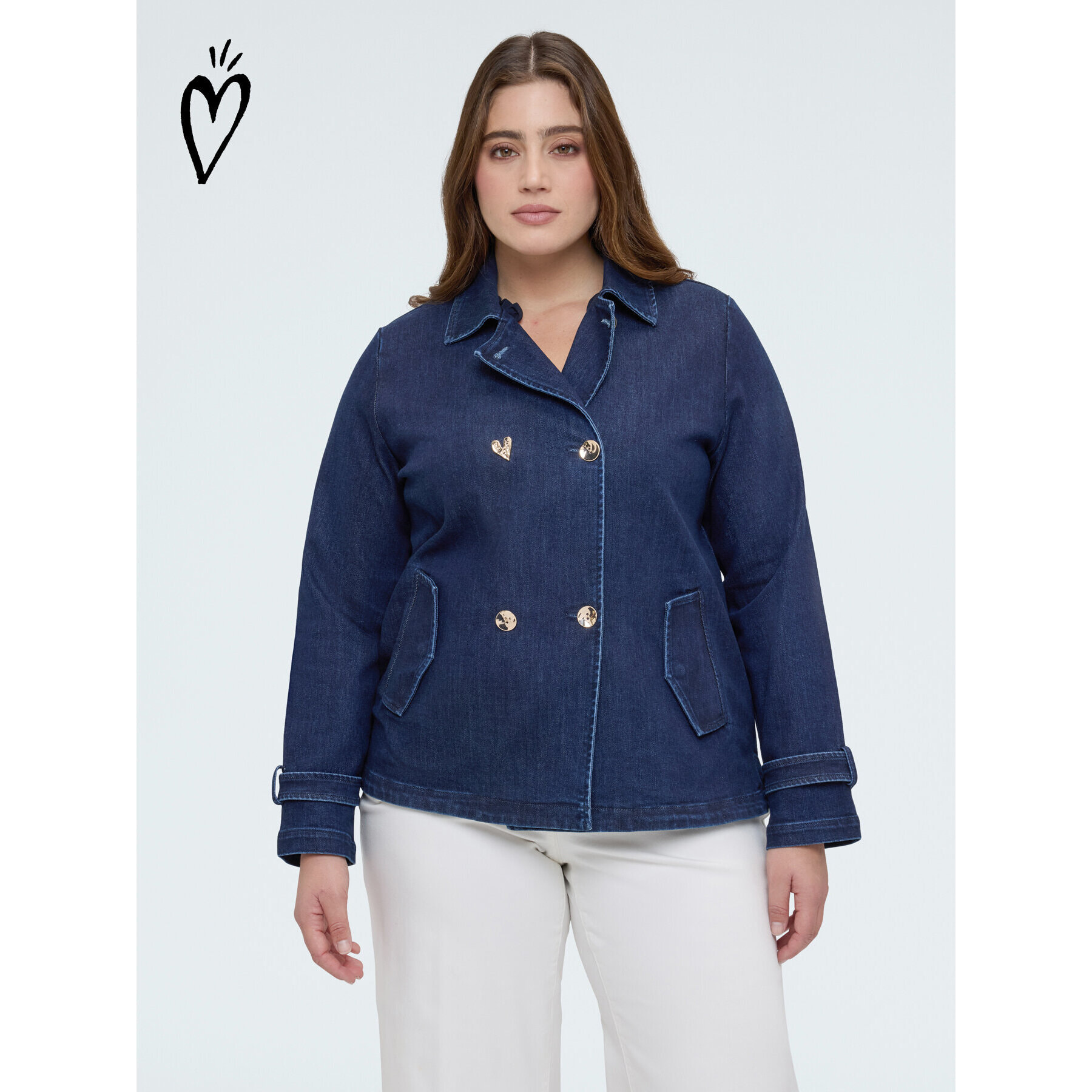 Fiorella Rubino - Chaqueta de denim cruzada - Azul