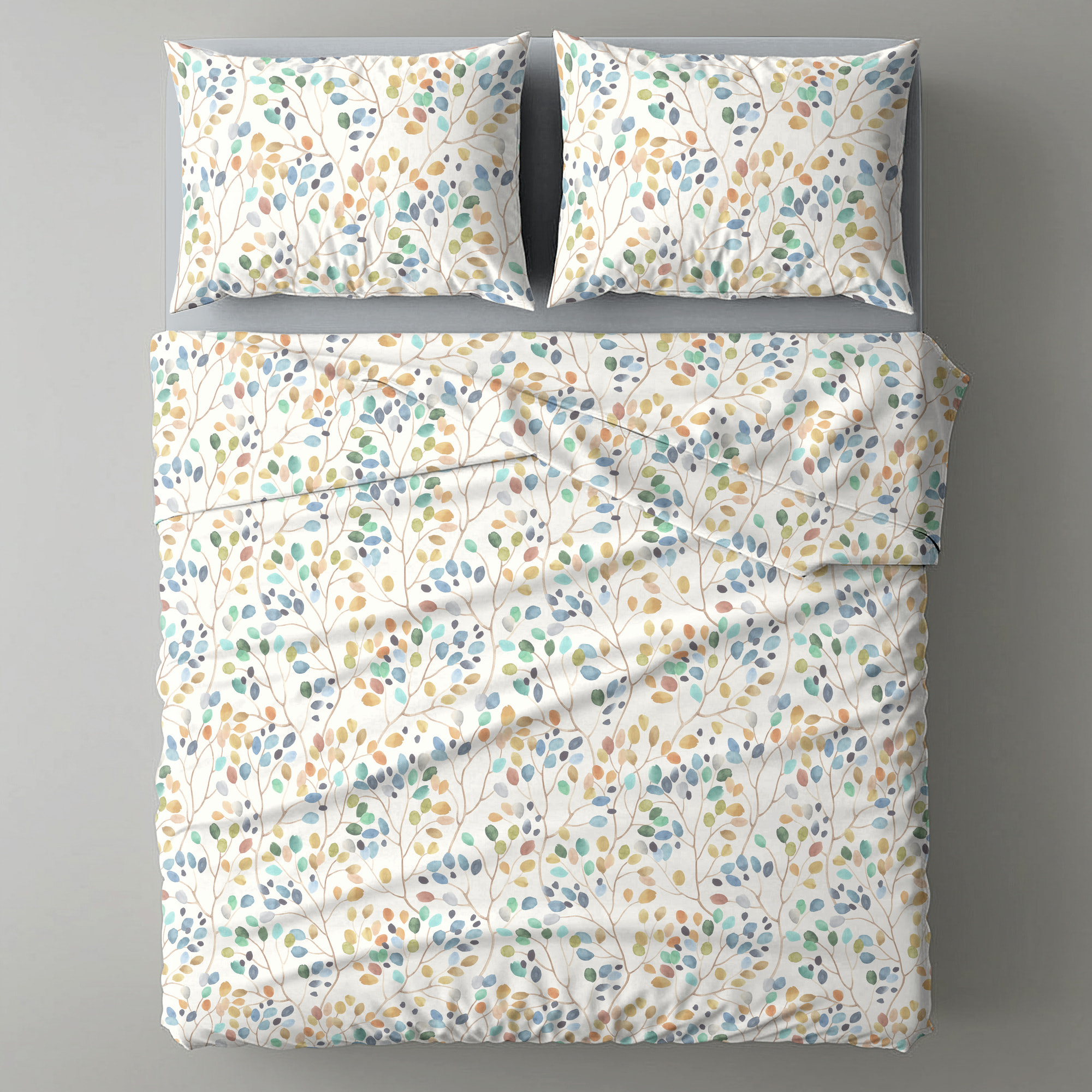 UNO CASA DESIGN Completo Letto Dec.Accesa_Matrimoniale_Arancio