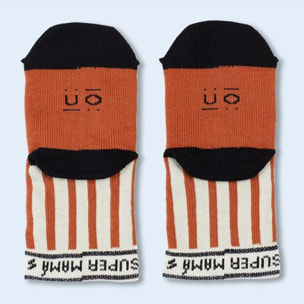Mini Calcetines "Tengo una súpermamá" RAYAS talla 27-30