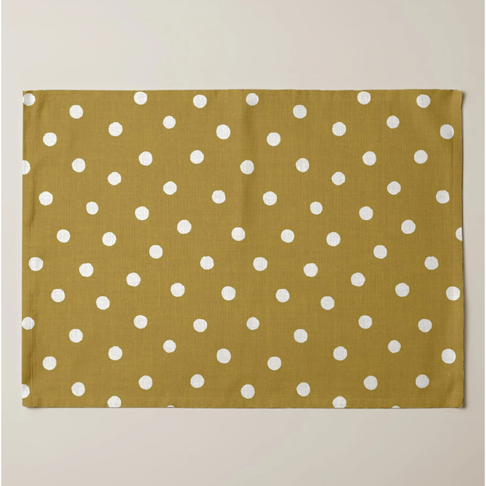 Lot de 2 sets de table individuels résinés 0120-174 100% coton 45x35 cm