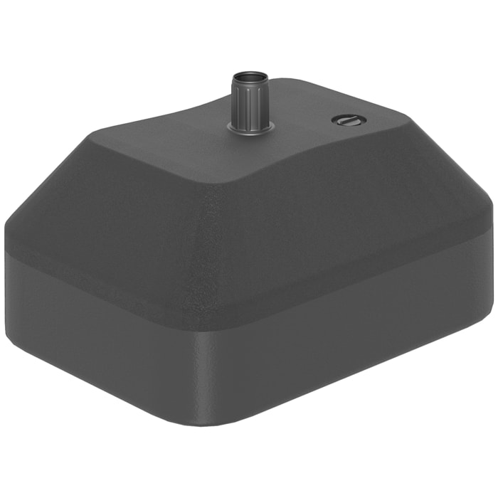 Base para Sombrilla Soporte para Parasol Pie para Sombrilla Rellenable con Agua 20L o Arena 24kg para Jardín Terraza Negro