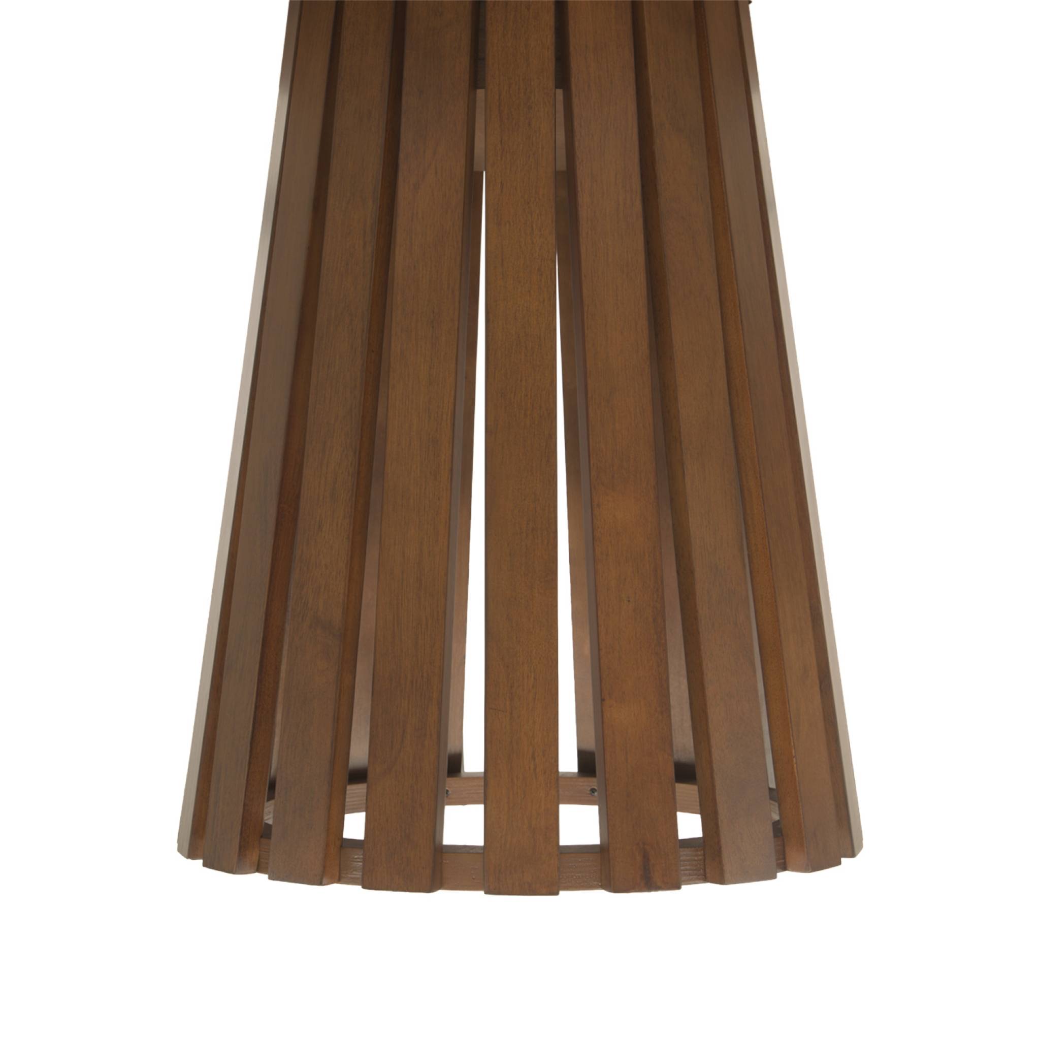 Table à manger ronde bois d'hévéa placage chêne 4 places ANGÈLE