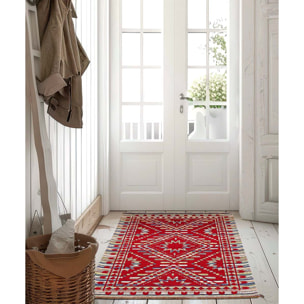 Tappeto Arredo Motivo Tribale Rosso