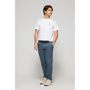 Pack di tre magliette a maniche corte blu marino, bianca e grigio vigorè con logo Rigby Go