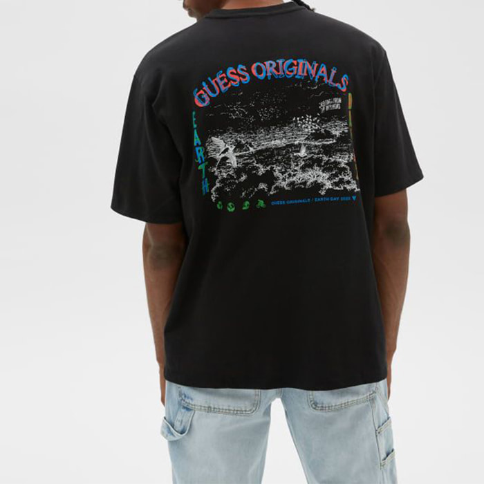 GUESS Originals - T-shirt Journée de la Terre - noir