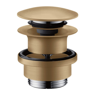 Bonde Lavabo laiton Clic-Clac, Bronze brossé