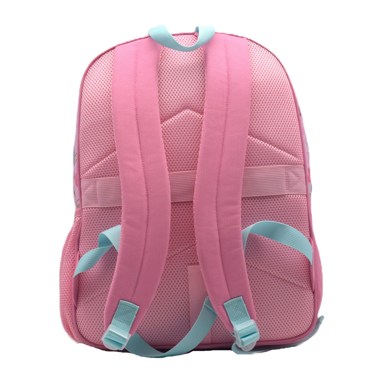 Zaino Primario Angel & Stitch a doppio scomparto, di grande capacità e adattabile a carrello. Con accessorio a forma di cuore.