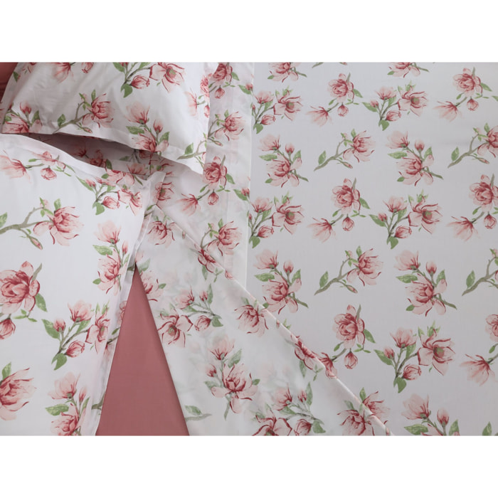 COTONE EGIZIANO Completo letto Magnolie Reverie in Percalle