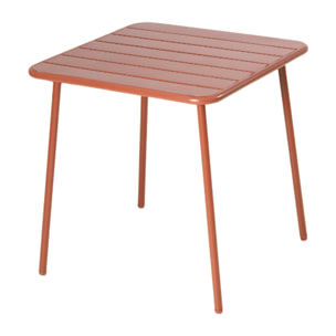 EVORA Table carrée 4 places 70x70cm terracotta