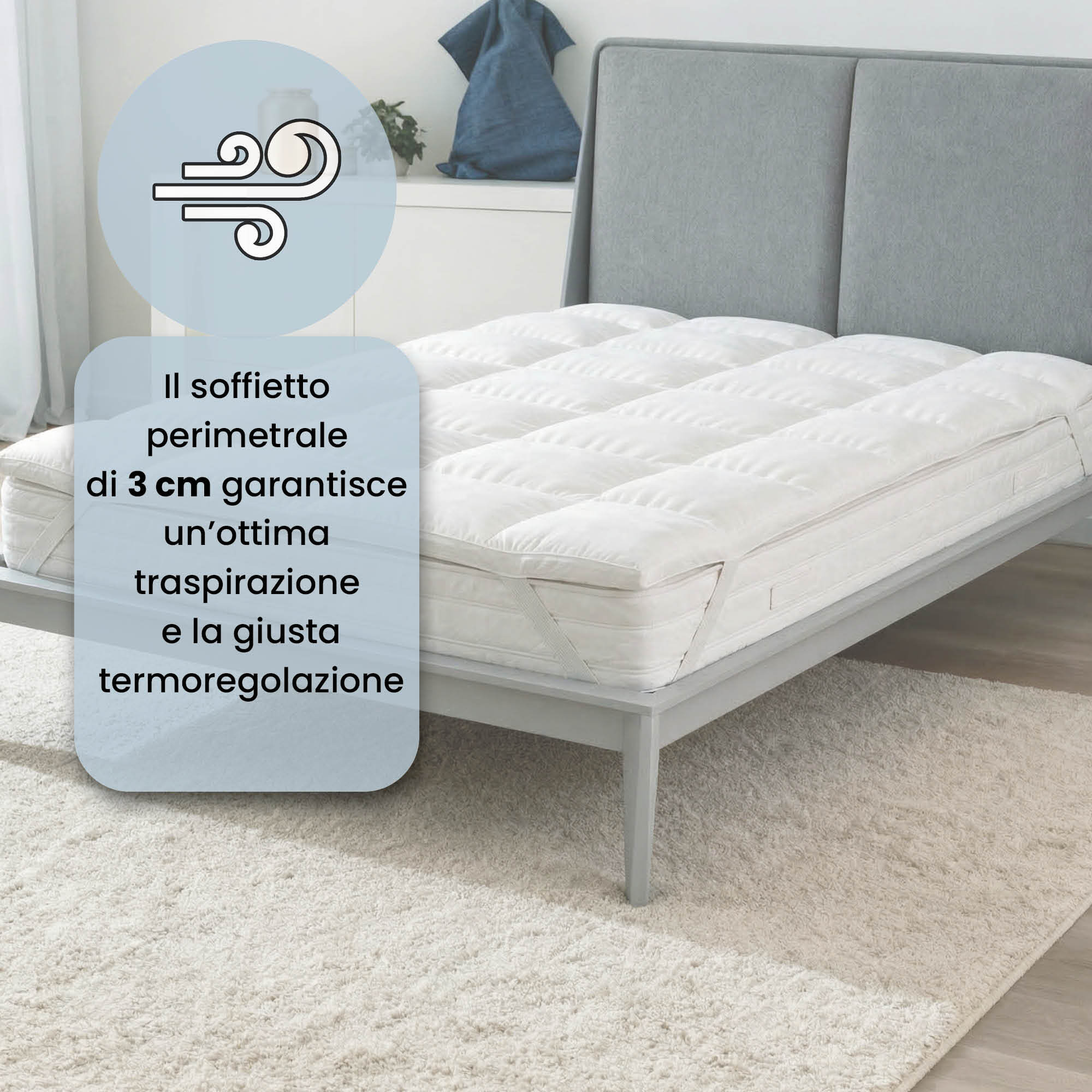 TOPPER FANCY TRAPUNTATO CON ELASTICI
