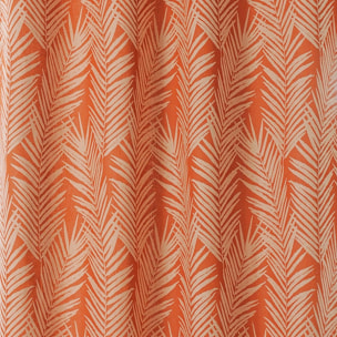 Tissu imprimé feuille de palmier - Orange