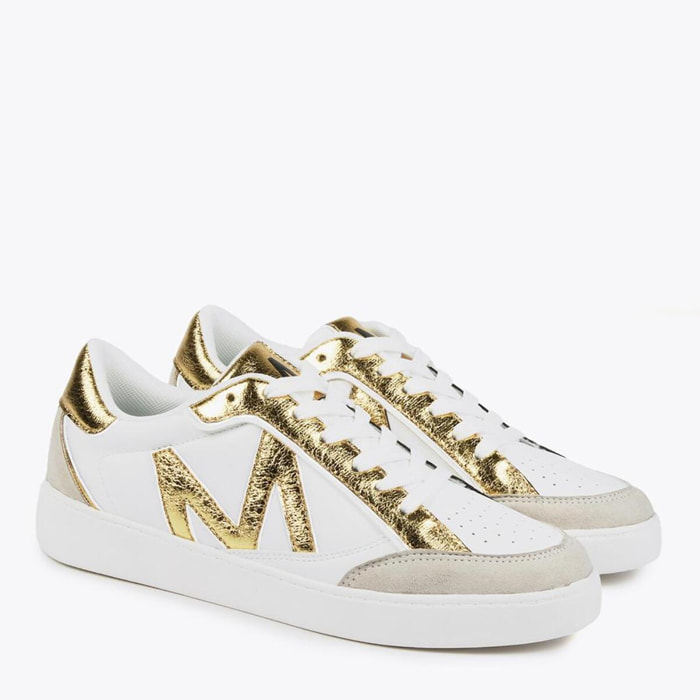 Sneakers bicolori metallizzate