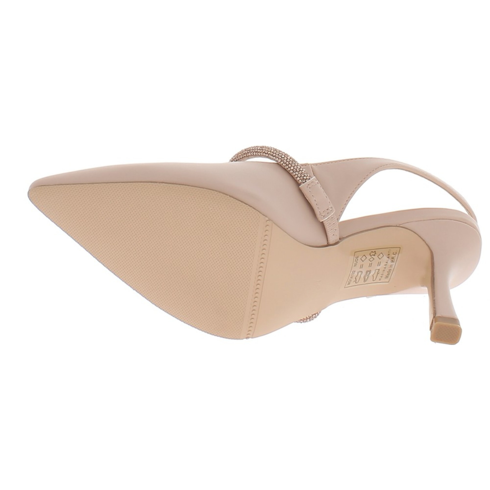 Marina Galanti Scarpe Donna Decollete Slingback Jewel Heeled 80 MG 1A132 Nude