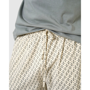 Pijama corto algodón nerdana azul