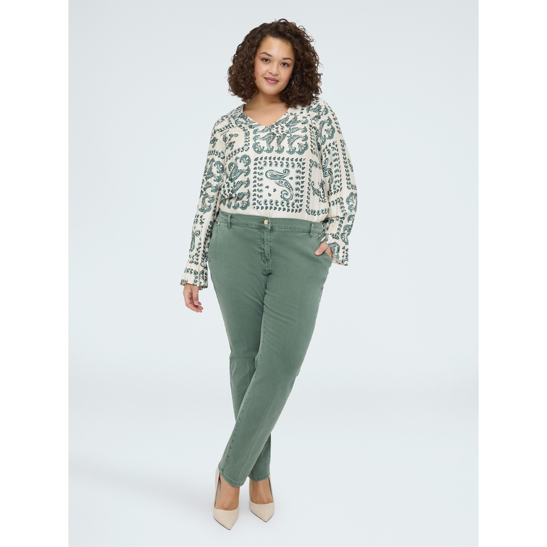Fiorella Rubino - Pantaloni Chino in cotone - Verde