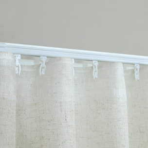 Kit rail extensible + Voilage poly-lin wave - Lin