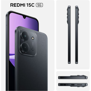 Smartphone XIAOMI Redmi 15C 256Go Noir 5G