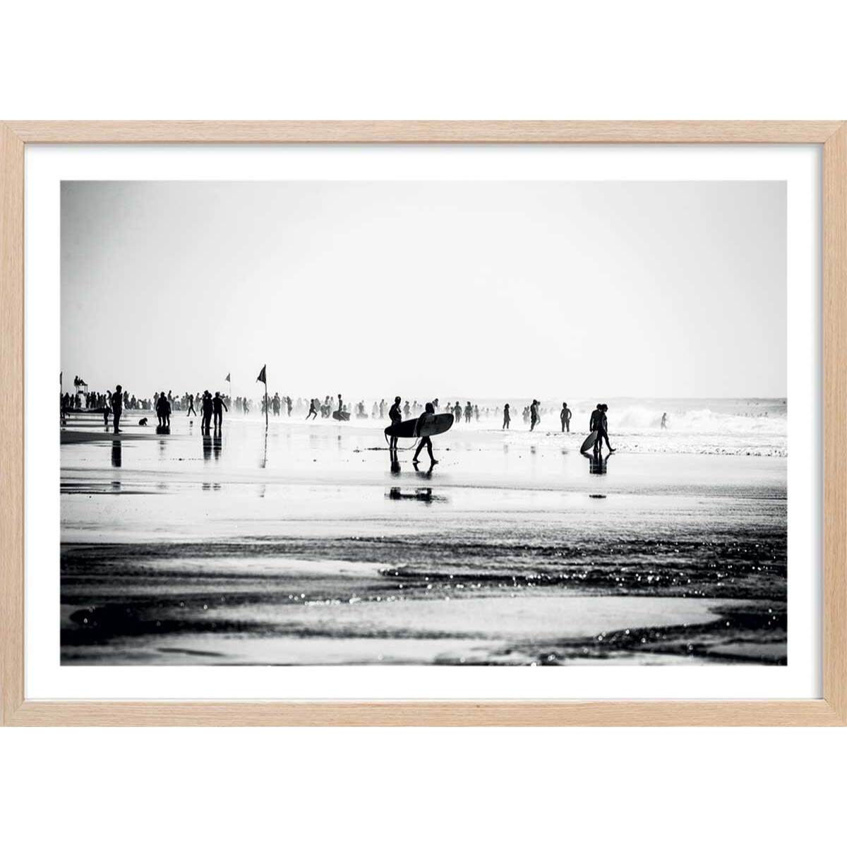 Affiche  summer beach time Affiche + cadre en bois - Chêne