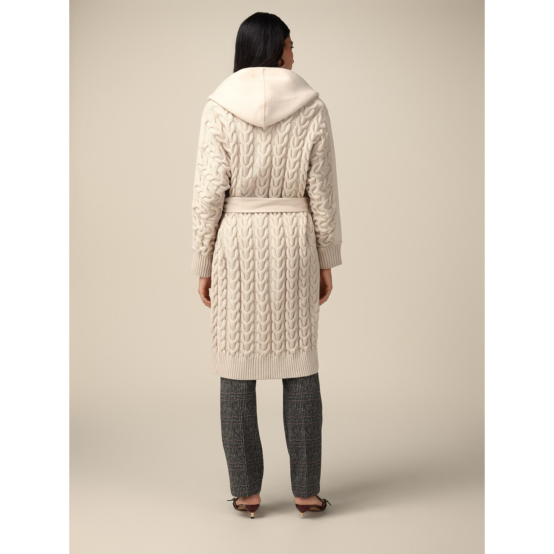 Oltre - Cappotto in panno e maglia - Beige