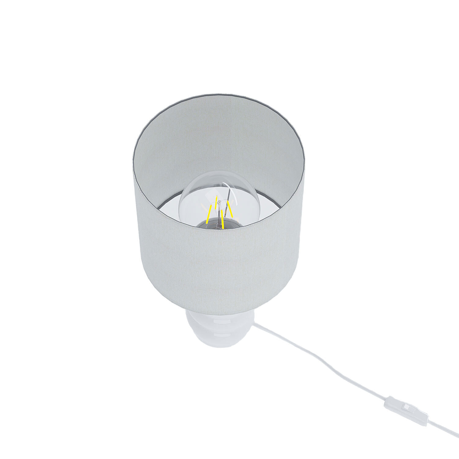 Lampe à poser en céramique et tissu